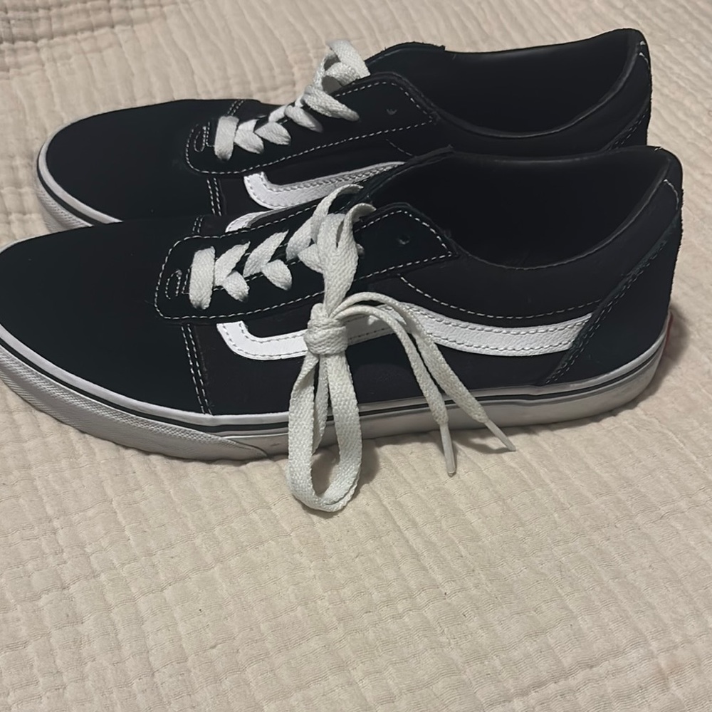 Black and White Vans Sneakers